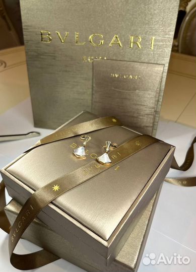 Золотые серьги bvlgari