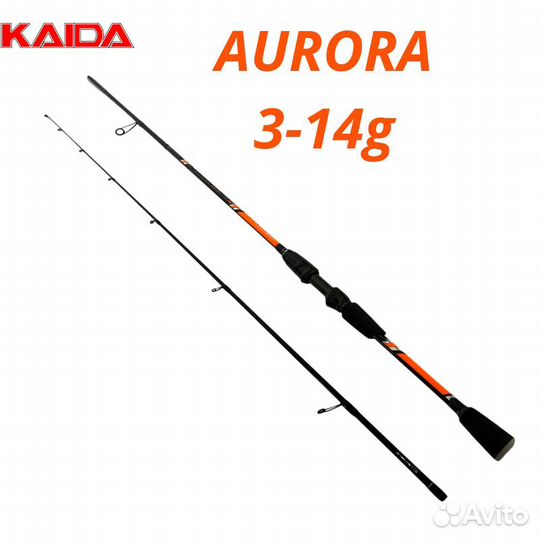 Спиннинг kaida aurora, тест 3-14g 1,98m