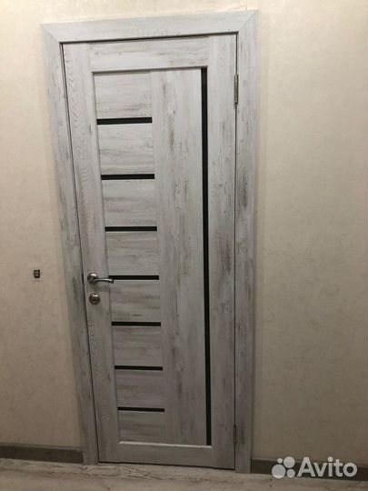 Дверь межкомнатная ель серая / комплект