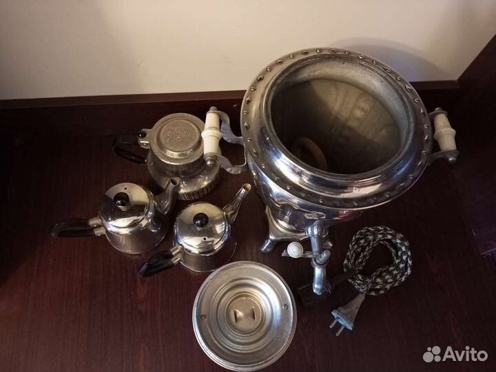 Самовар электрический СССР с 3 чайниками