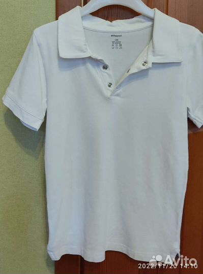 Белые polo 128 рост