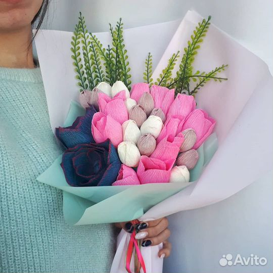 Сладкий букет из конфет/ подарок на 8 марта