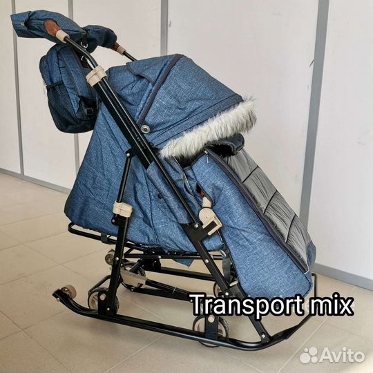 Санки коляска Galaxy Glory (Gloss) +доставка