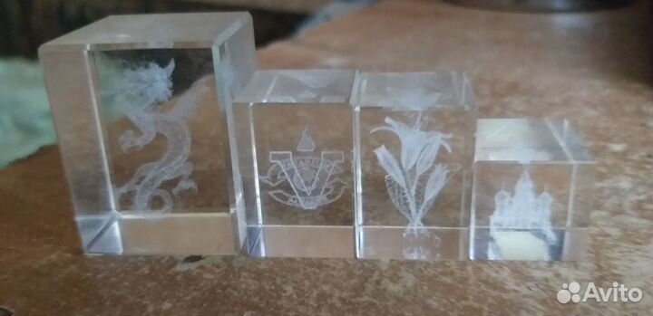 Сувениры из стекла с гравировкой 3D