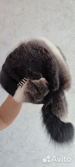 Шапка зимняя норковая женская