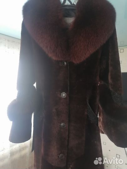 Дубленка натуральная женская размер 48
