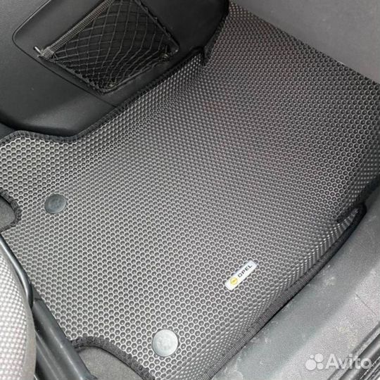 Коврики EVA 3Д на Зафира черный+черный