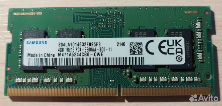 Оперативная память sodimm Samsung