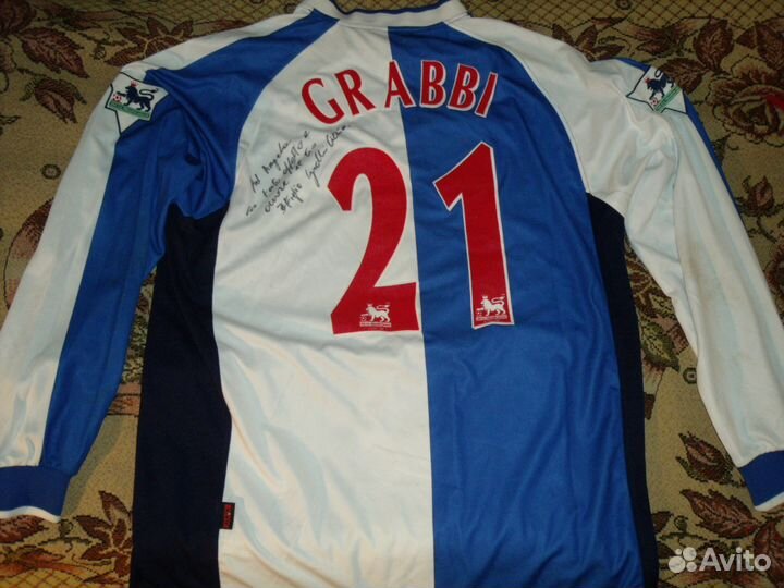 Оригинальная футболка итальянца Grabbi 21 автограф