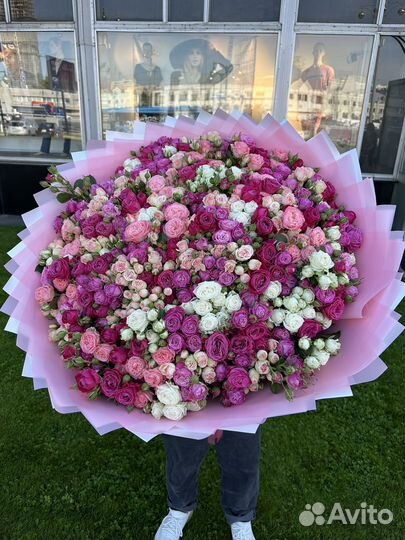 Роза пионовидные розы 11 21 51 101 доставка