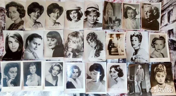Открытки Актеры Кино и театра, коллекционные ч/б