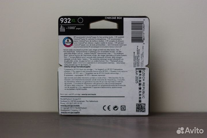 Картридж струйный HP 932XL CN053AE черный