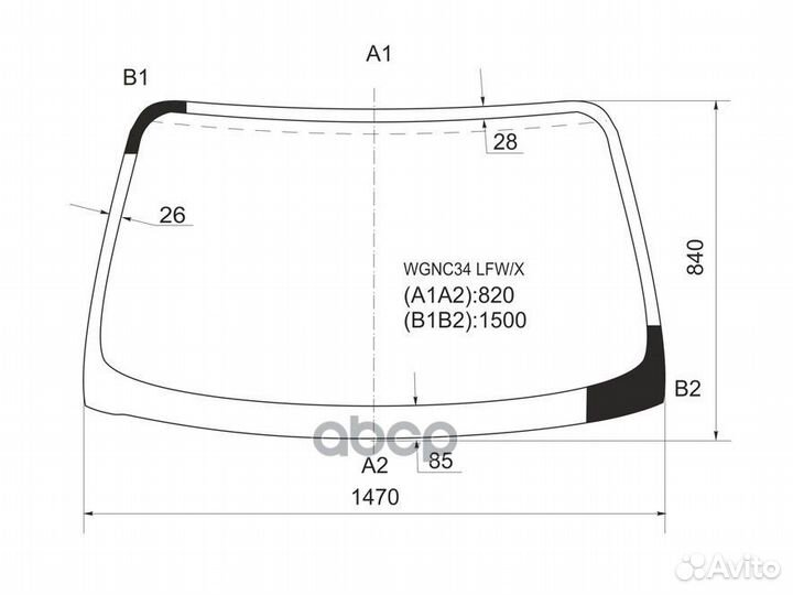 Стекло лобовое nissan stagea 96-01 wgnc34 LFW/X