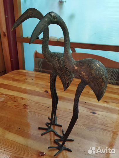 Индонезийская чеканка. Фламинго