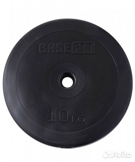 Диск пластиковый BB-203 10 кг, d26 мм, черный