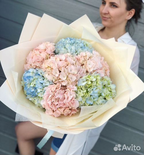 Букет цветов гортензии букет гигант