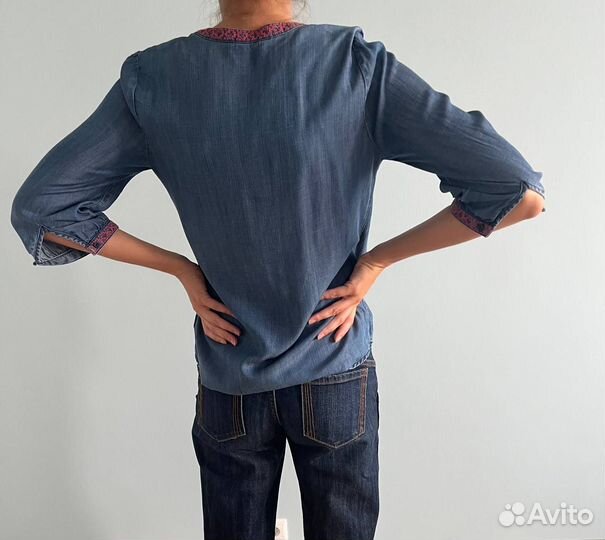 Джинсовая блузка рубашка Marks & Spencer