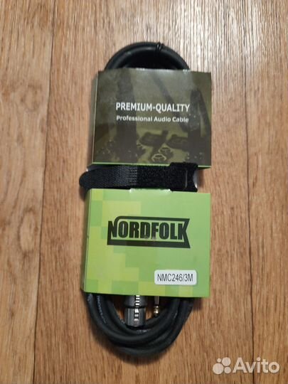 NordFolk Кабель микрофонный 3 м XLR (F) - Jack 6.3