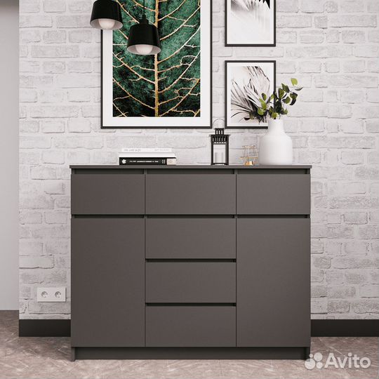 Комод новый Мори 1200.4 графит