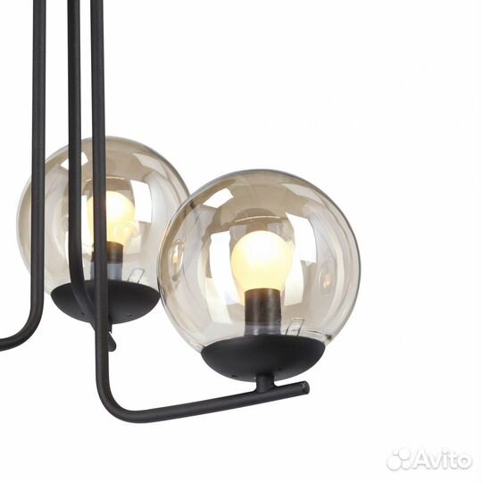 Люстра металл и стекло на кухню