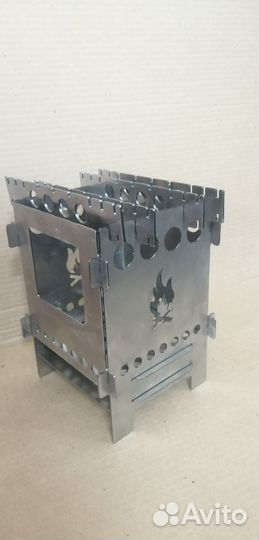 Мини печь щепочница походная разборная