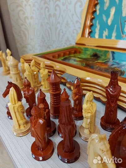 Шахматы, нарды, шашки деревянные ручная работа