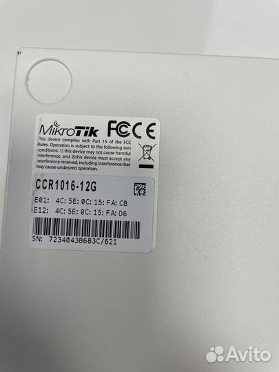 MikroTik ccr1016 12g