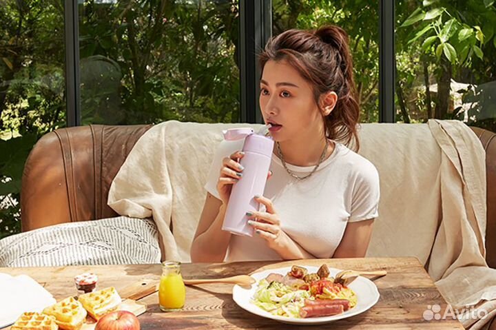 Термокружка термос с трубочкой thermos FHL-551