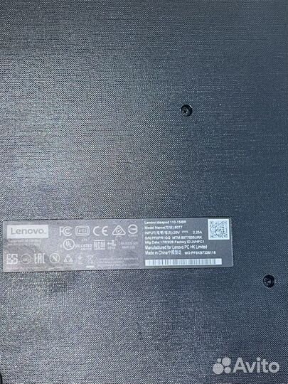 Ноутбук lenovo ideapad 110 15ibr
