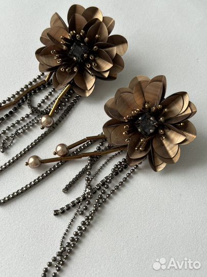 Серьги ручная работа swarovski