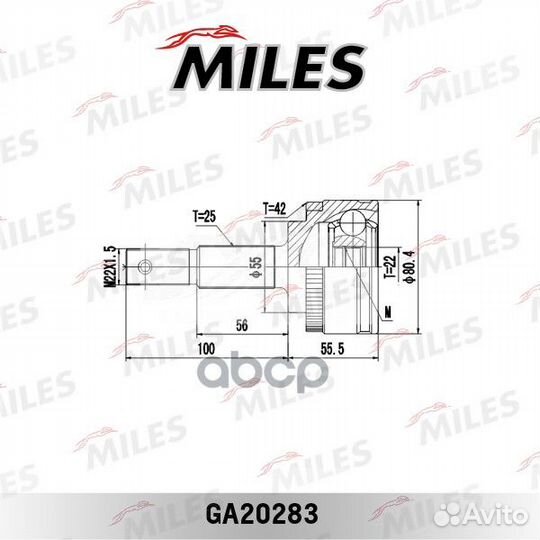Шрус nissan almera 1.5 00- нар.(ABS) ga20283 Miles