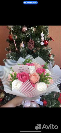 Букет из мыльных цветов