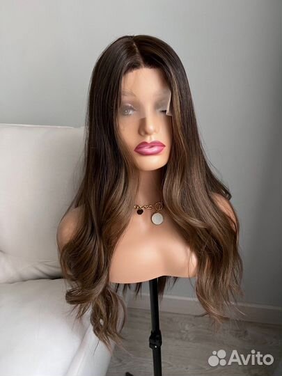 Парик темно-русый на сетке