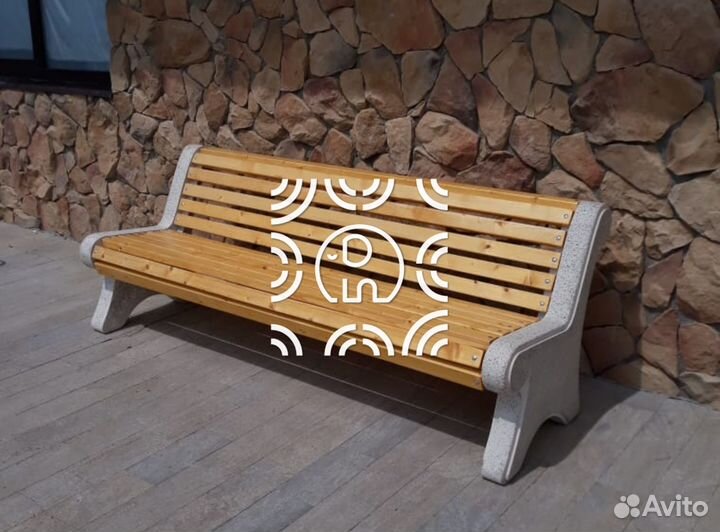 Скамейка из бетона 