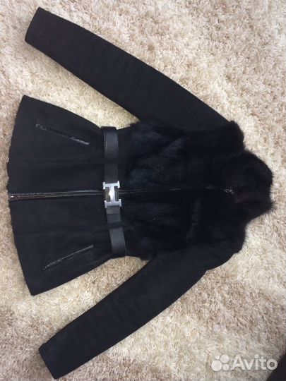 Дубленка натуральная с норкой