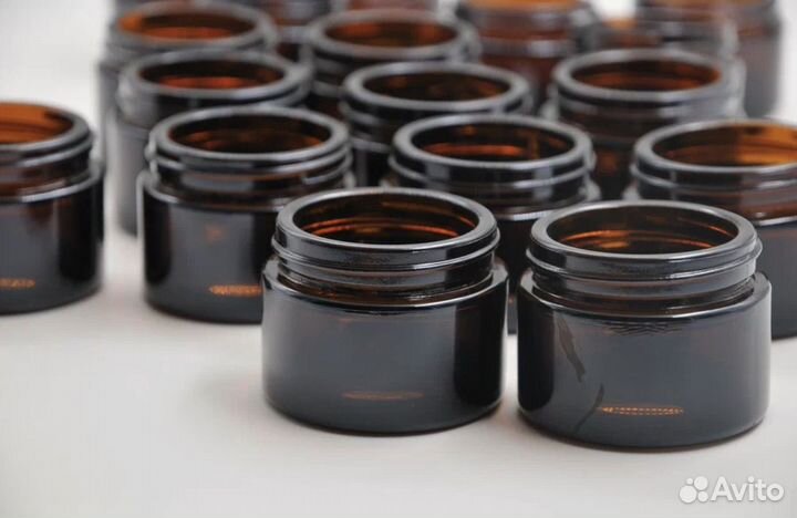 Банка янтарная темное стекло 50 мл