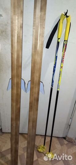 Лыжи деревянные, детские