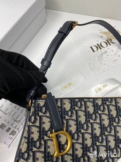 Женская сумка на плечо dior saddle rodeo