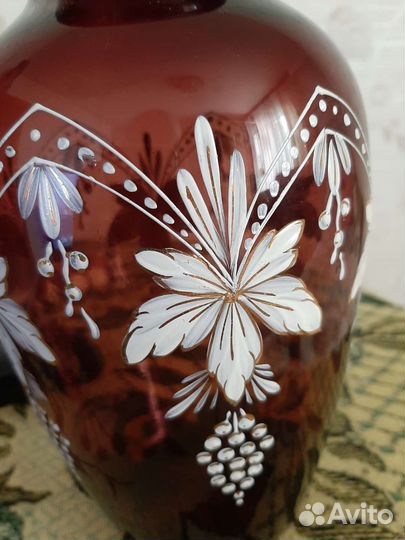 Ваза ссср,марганцевое стекло