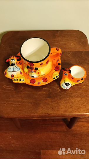 Набор керамической посуды детский новый 3 предмета