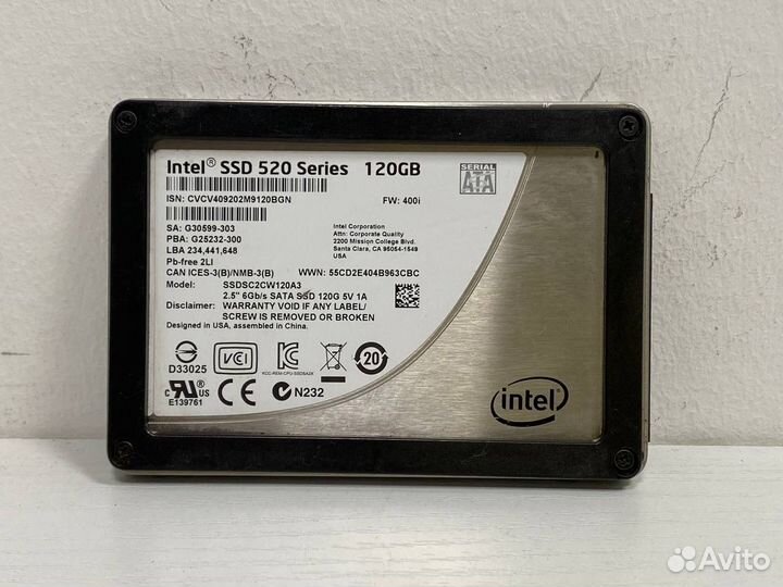 Ssd intel 520 series 120gb