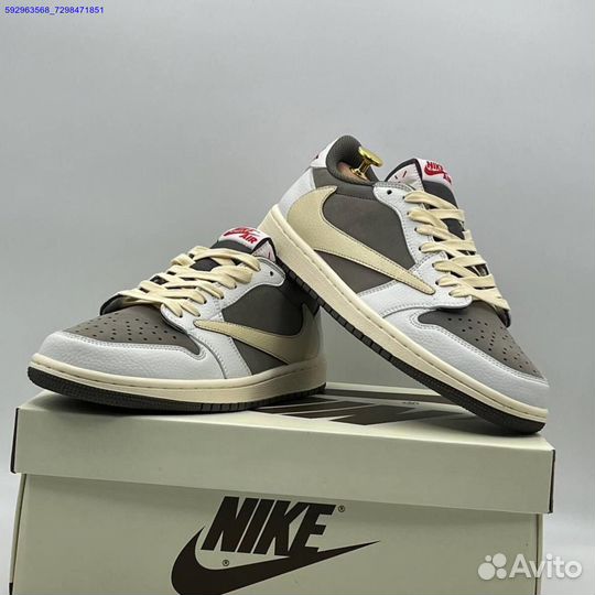 Кроссовки великаны Travis Scott Air Jordan 1 Low