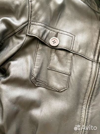 Кожаная куртка мужская 48 50 бу