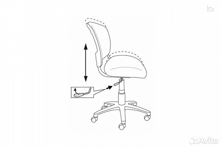 Кресло компьютерное детское CH-W296NX/GF-LT
