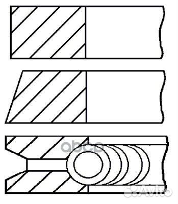 08-103100-00 Кольца поршневые VW golf III/polo