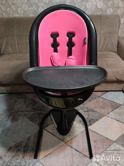 Стульчик для кормления mima moon черный