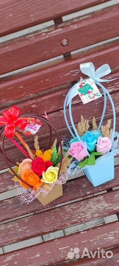 Букет цветы из мыла