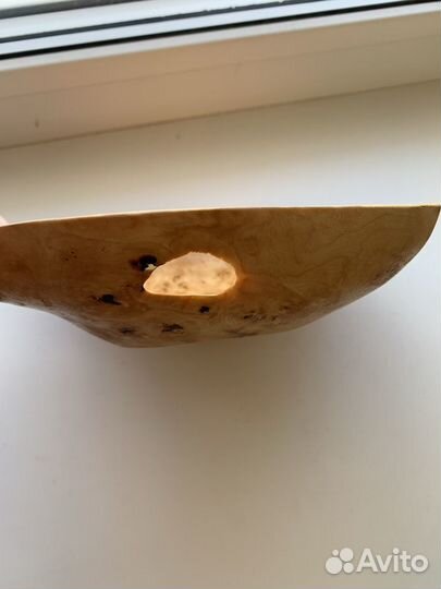 Тарелка из дерева. Березовый кап