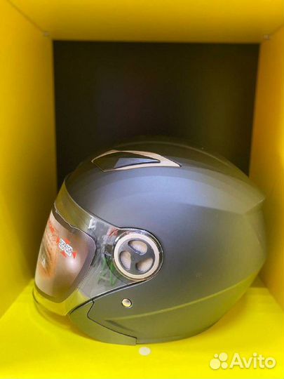 Шлем мото открытый hizer 226 (S) matte-black