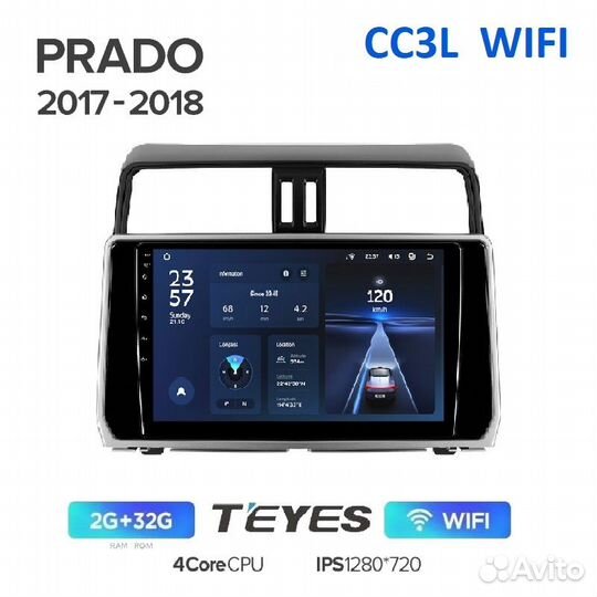 Teyes CC3L WiFi для Toyota Prado 2018